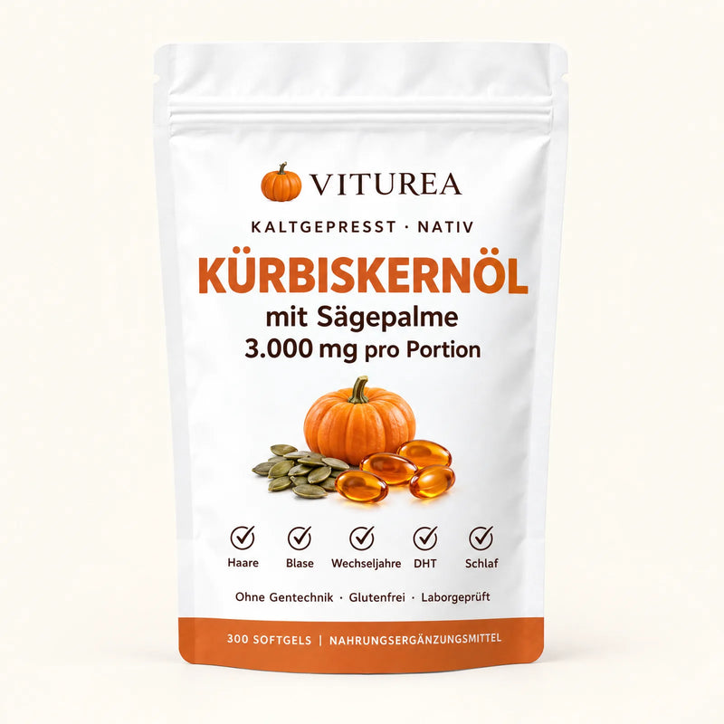 Viturea Kürbiskernöl Weichkapseln mit Sägepalme