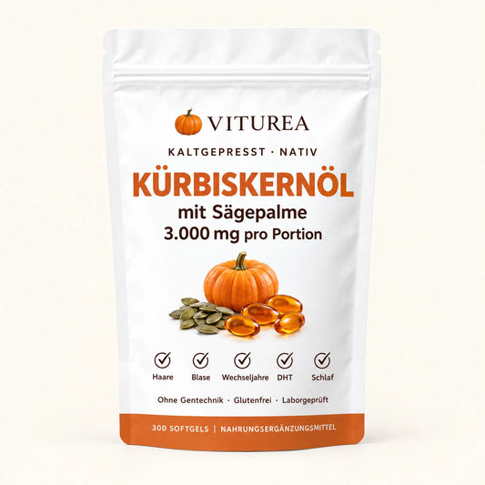 Viturea Kürbiskernöl mit Sägepalme – 300 Softgels